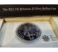 Коллекционная серебряная монета Британия