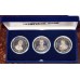 Юбилейный набор памятных коллекционных медалей (монетовидных) «К 50-летию Победы Великой отечественной войны — Сталин, Рузвельт, Черчилль»