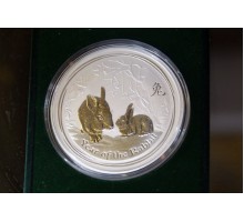 Коллекционная памятная монета - австралийский доллар "Год кролика"